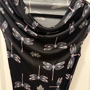 Versace Black Dress with Intricate Print